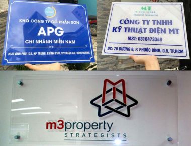 In bảng hiệu công ty tại quận 2